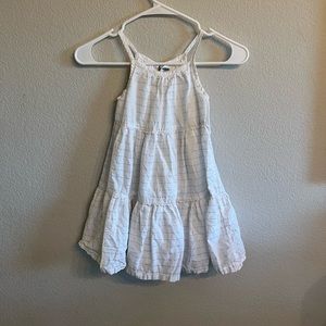 Girls old navy summer dress. White with gold details. Size 4T.